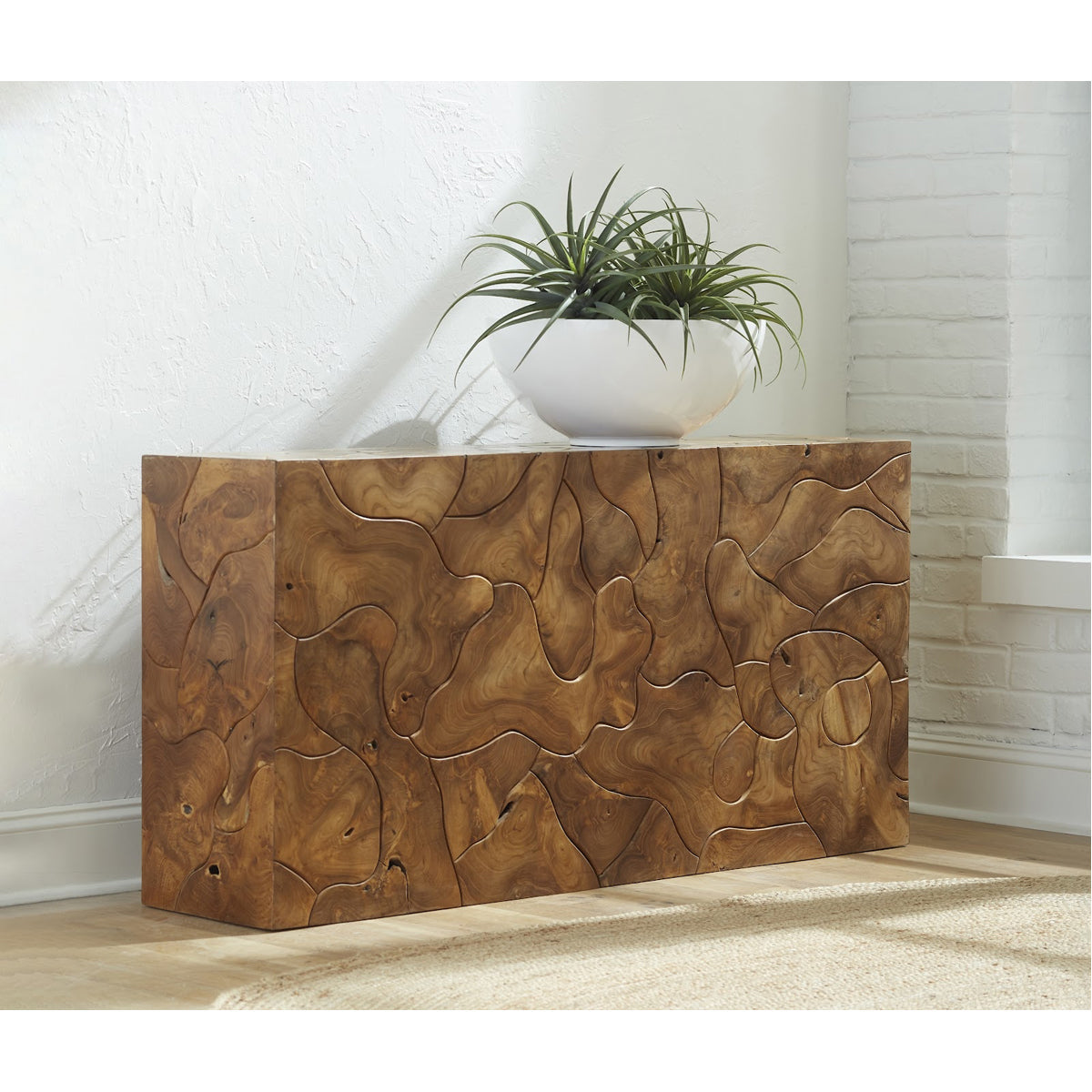 Phillips Collection Teak Slice Console Table