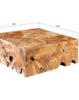 Phillips Collection Teak Slice Coffee Table, Square