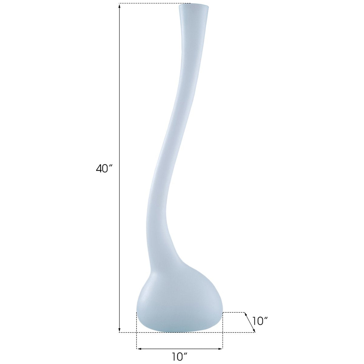 Phillips Collection Frosted Corkscrew Vase