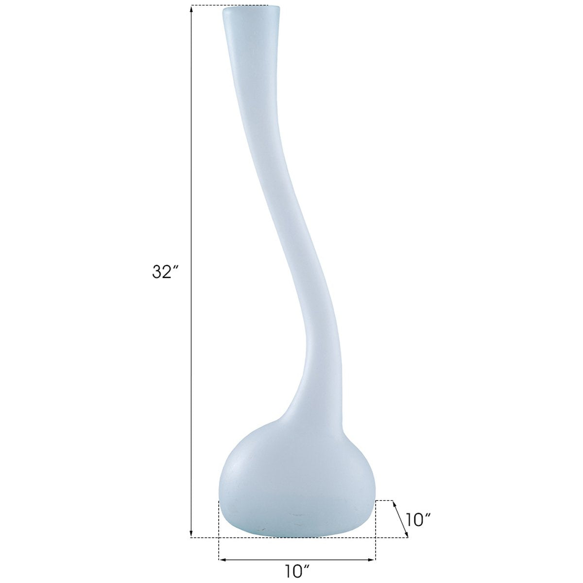 Phillips Collection Frosted Corkscrew Vase