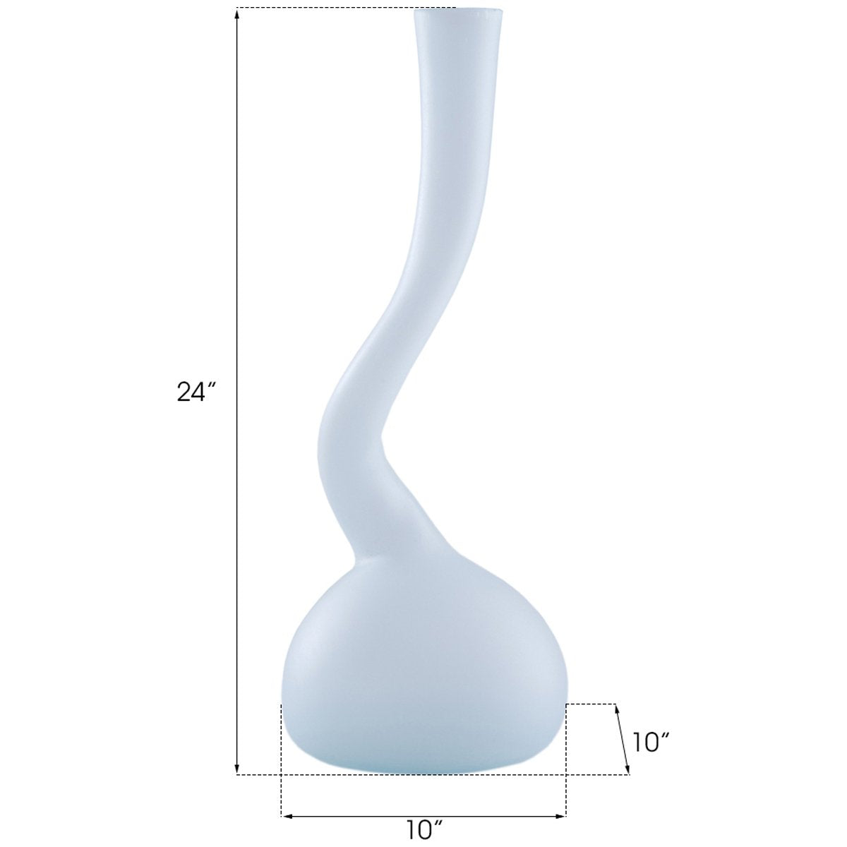 Phillips Collection Frosted Corkscrew Vase