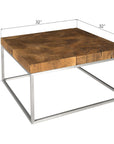 Phillips Collection Teak Puzzle Coffee Table, Square