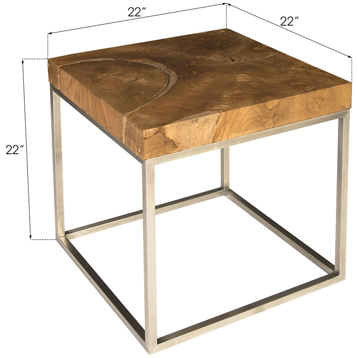 Phillips Collection Teak Puzzle Side Table, Large