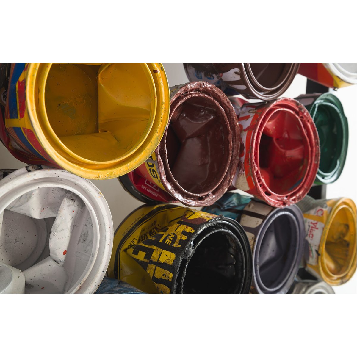 Phillips Collection Paint Can Large Square Wall Art, Assorted Colors