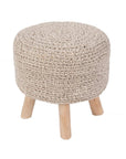 Jaipur Westport By Rug Republic Montana Stool Wool/Wooden Legs Pouf