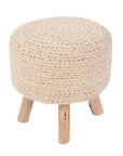 Jaipur Westport By Rug Republic Montana Stool Wool/Wooden Legs Pouf