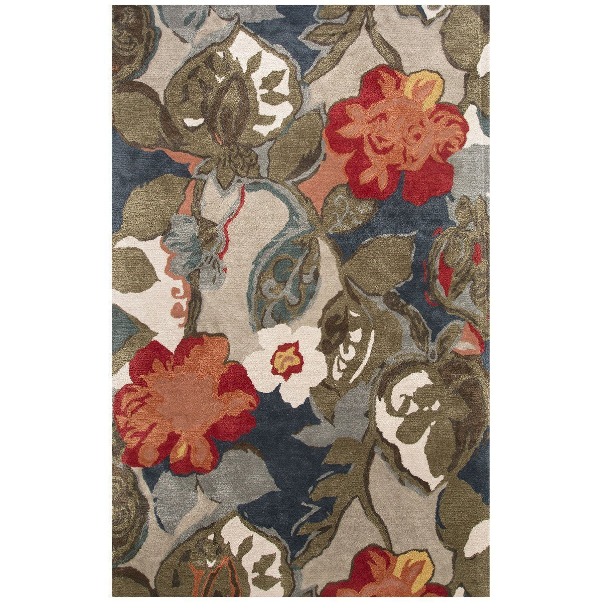 Jaipur Blue Petal Pusher Indigo/Silver Gray BL116 Area Rug