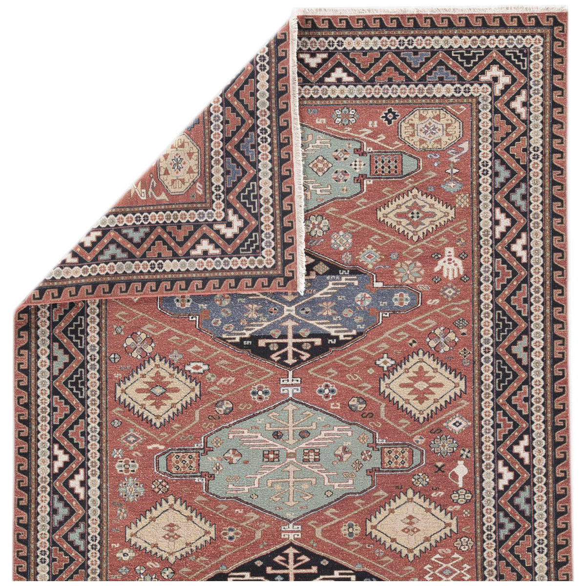 Jaipur Jaimak Granato Medallion Red Blue JM37 Area Rug