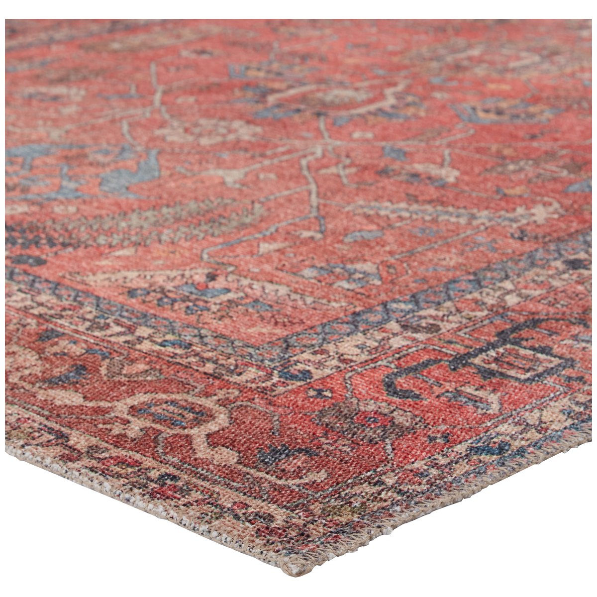 Jaipur Kindred Galina Oriental Floral Red Blue KND08 Rug