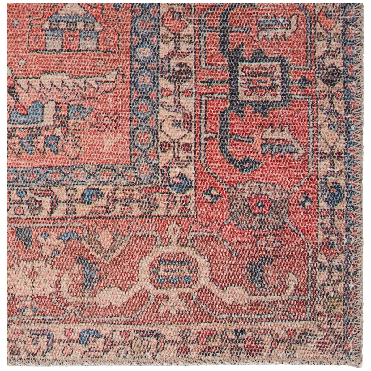 Jaipur Kindred Galina Oriental Floral Red Blue KND08 Rug