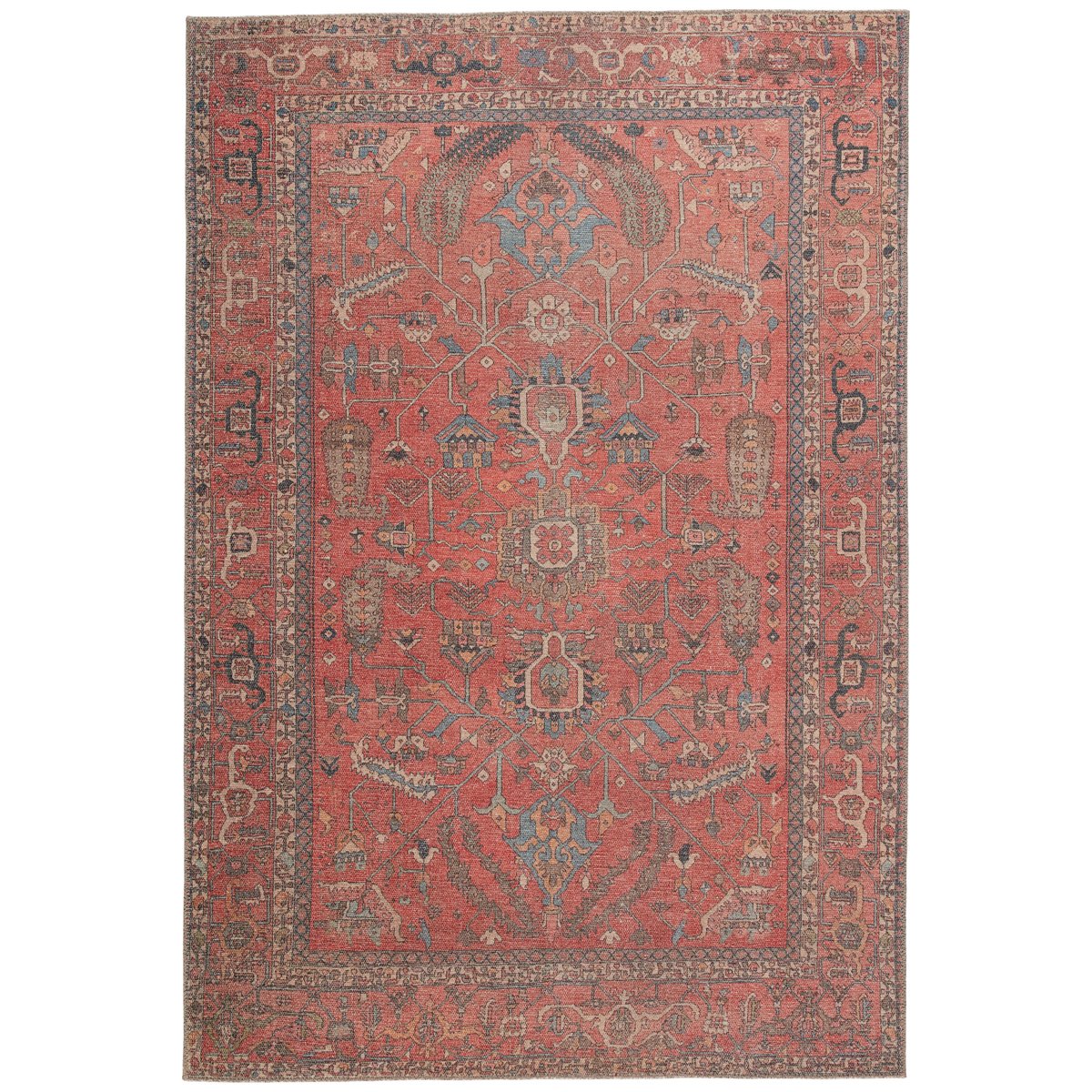 Jaipur Kindred Galina Oriental Floral Red Blue KND08 Rug