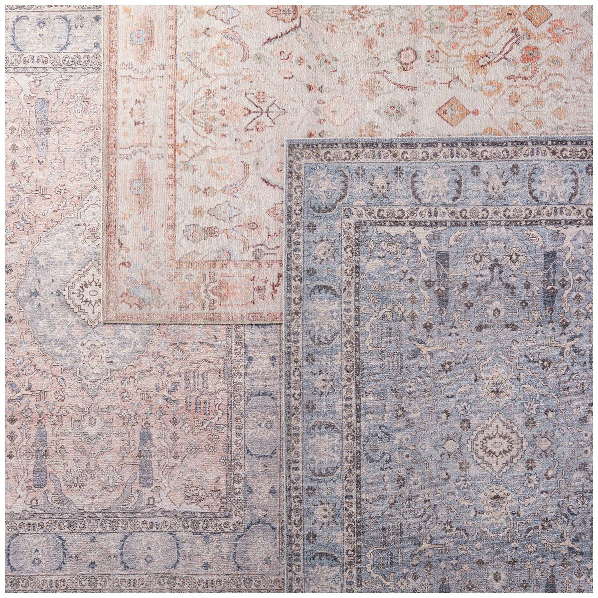 Jaipur Kindred Kadin Medallion Oriental Blue Gray KND12 Rug