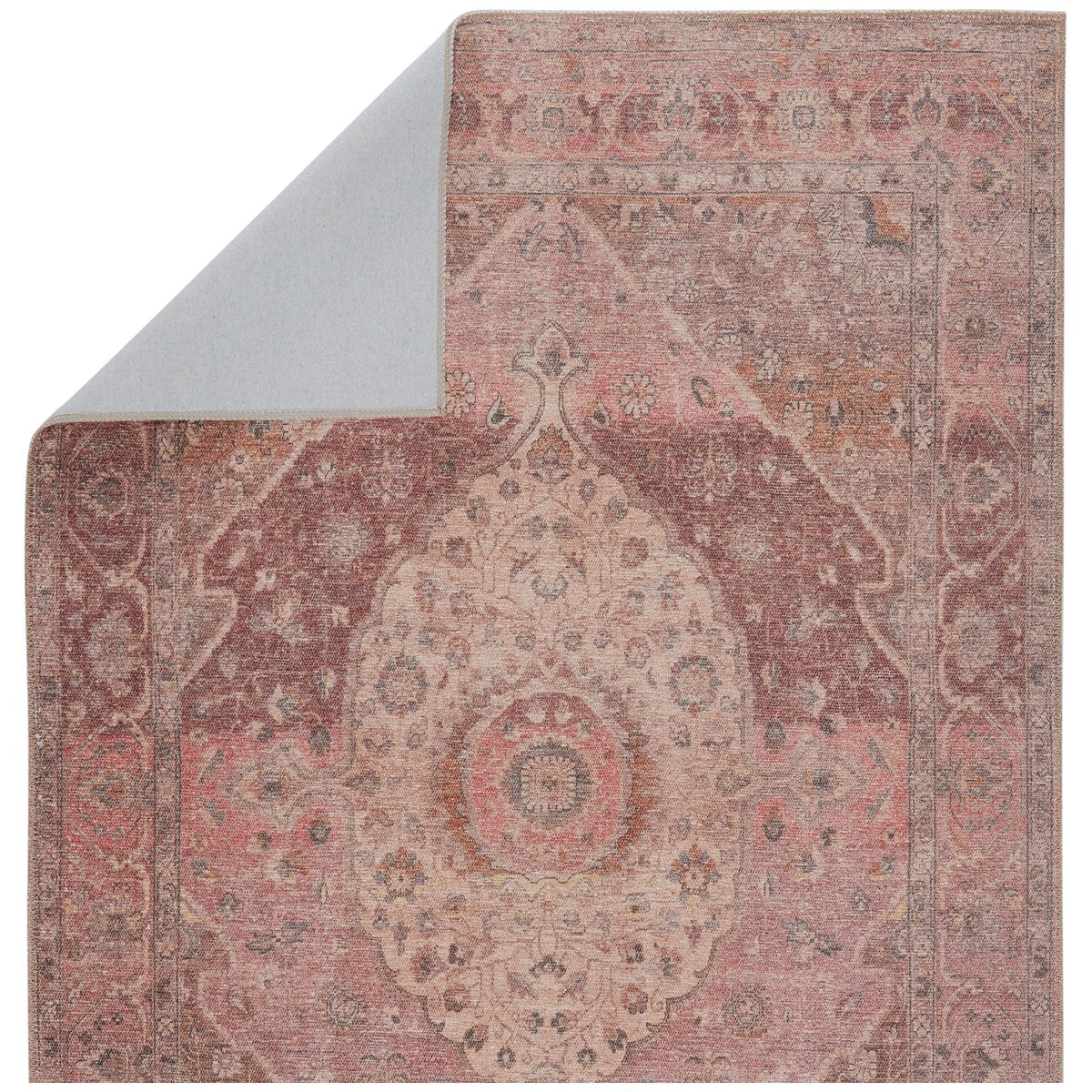 Jaipur Kindred Ozan Medallion Floral Pink Burgundy KND13 Rug