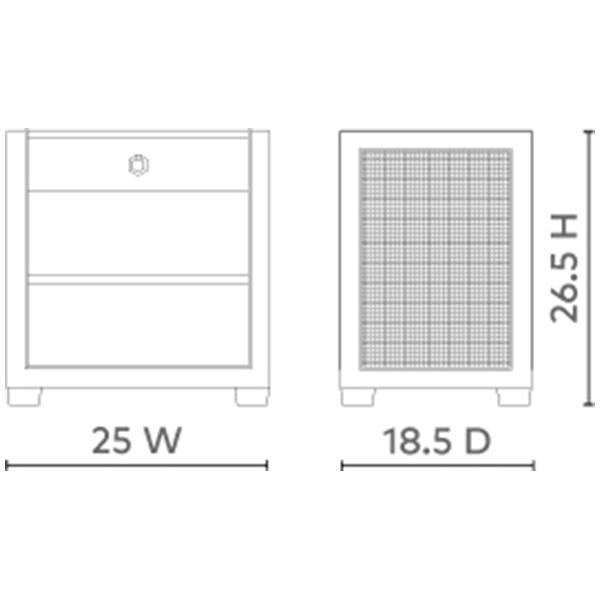 Villa &amp; House Karen 1-Drawer Side Table - White