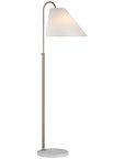 Visual Comfort Kinsley Medium Floor Lamp with Linen Shade