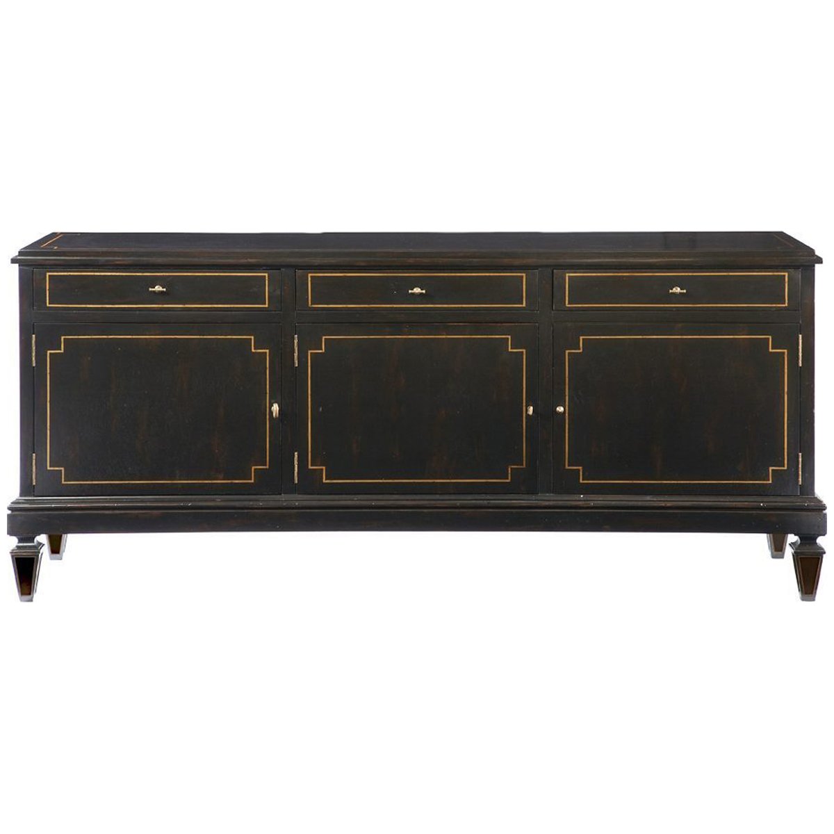 Lillian August Foster 3-Door Server in Black Rubbed