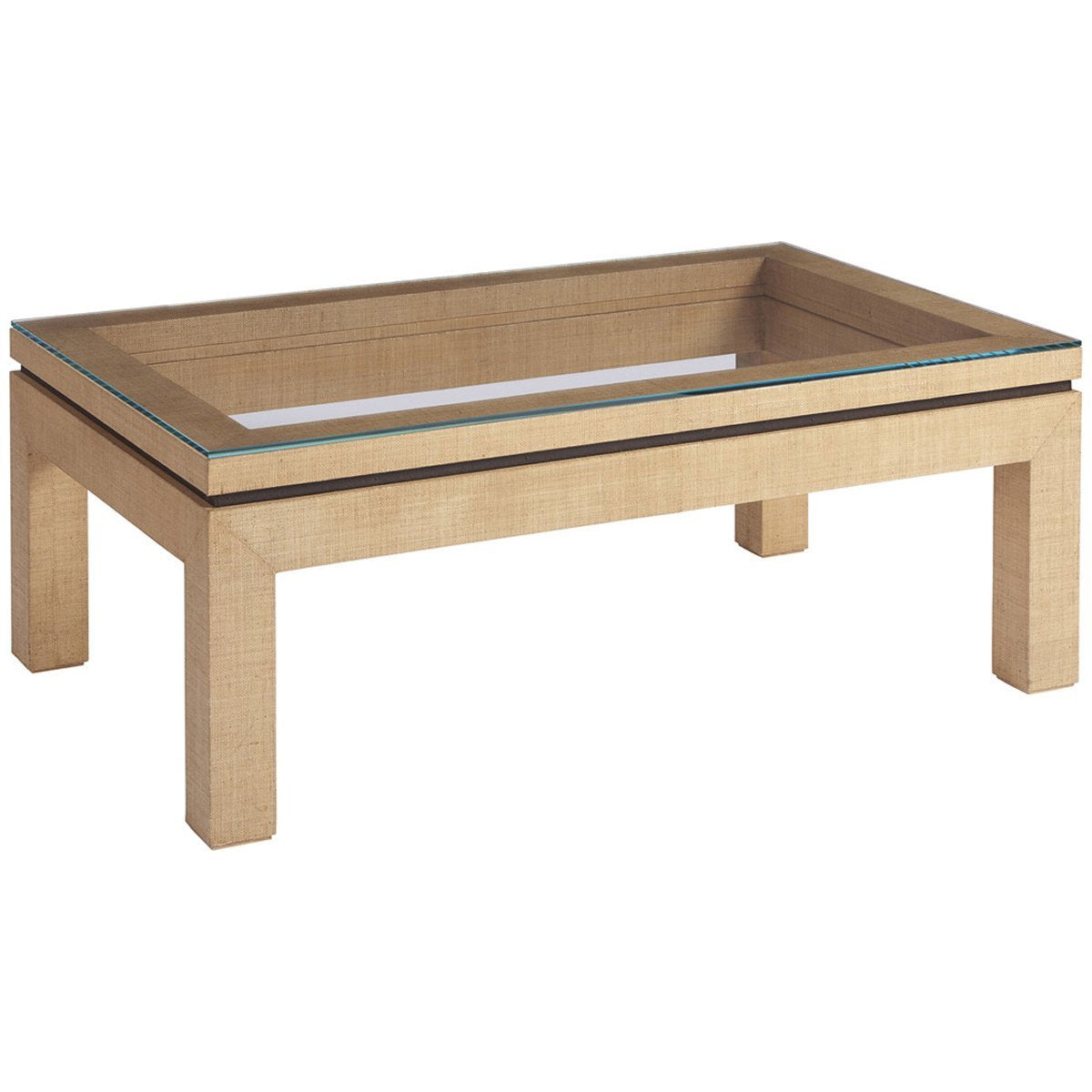 Lexington Barclay Butera Newport Harbor Raffia Cocktail Table