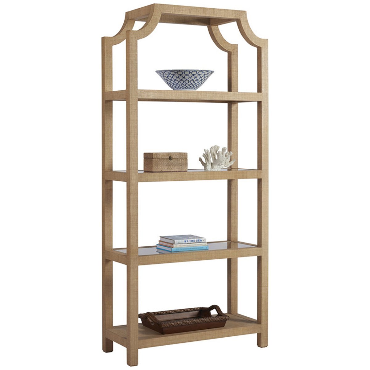 Lexington Barclay Butera Newport Beachcomber Raffia Etagere