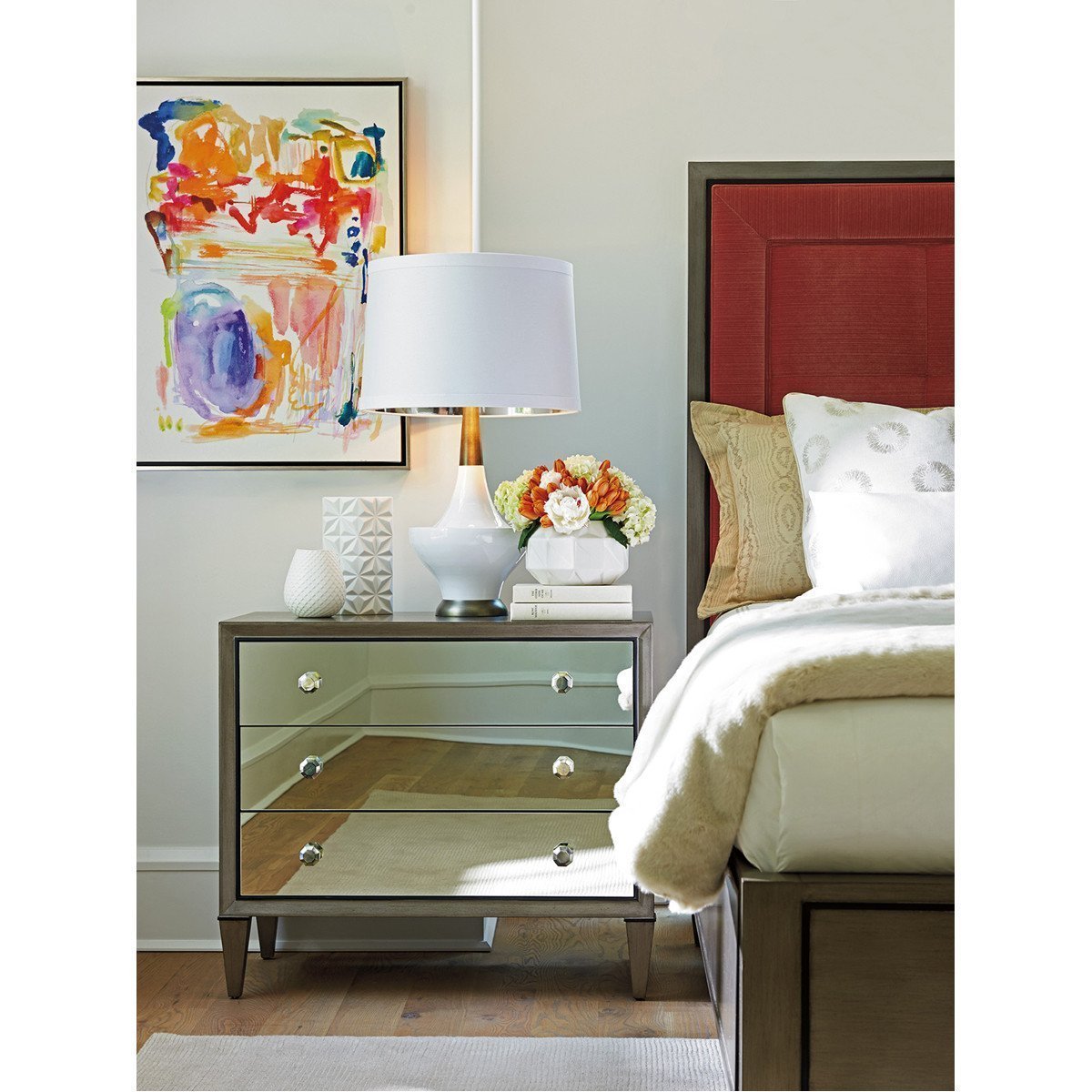 Lexington Ariana Divonne Mirrored Nightstand