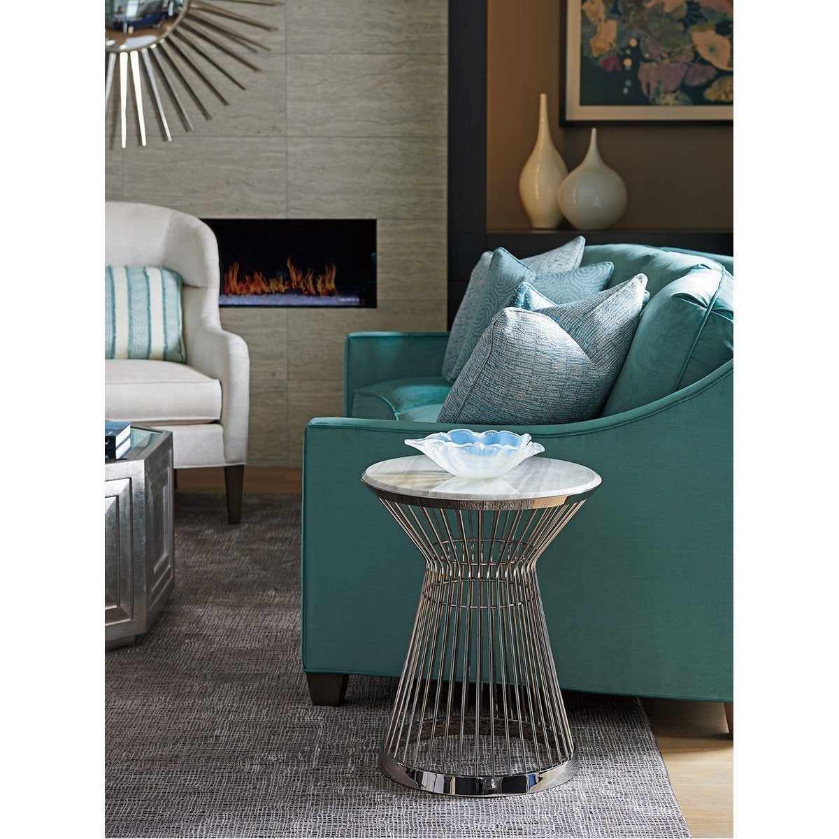 Lexington Ariana Martini Stainless Accent Table