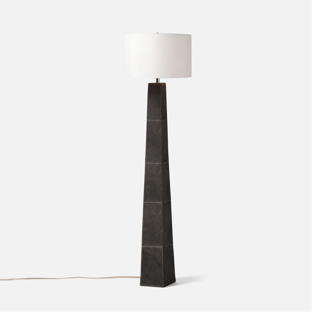 Made Goods Alumet Hair-On-Hide Tall Floor Lamp