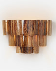 Made Goods Marjorie Tiered Banana Bark 2-Light Sconce