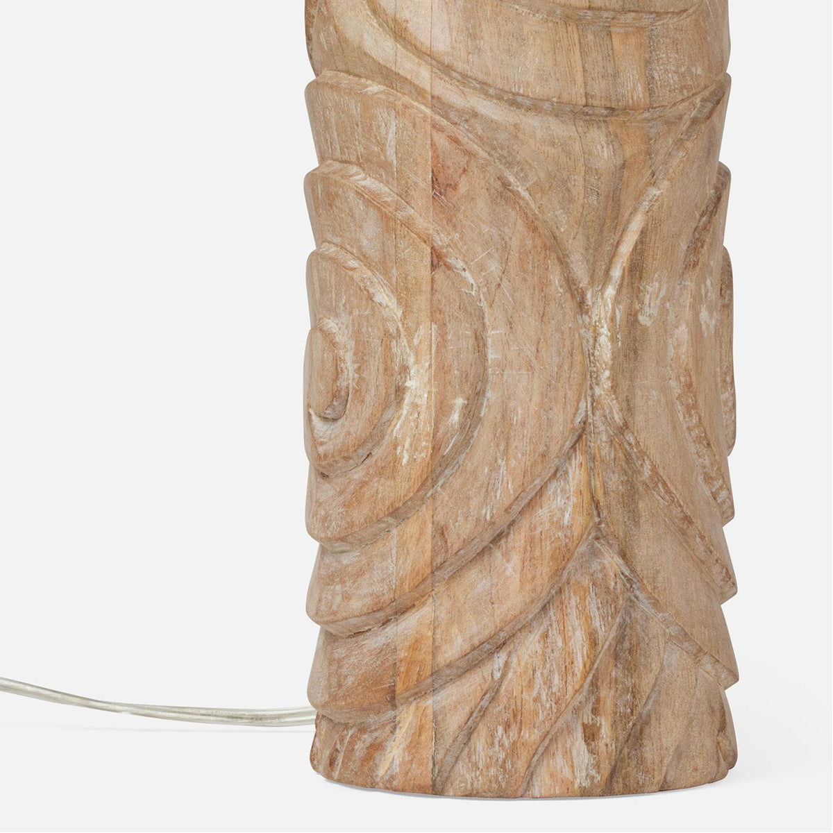 Made Goods Orland Carved Wood Column Lamp