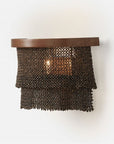 Made Goods Patricia Sconce Tiered Woven Coco Bead sconce