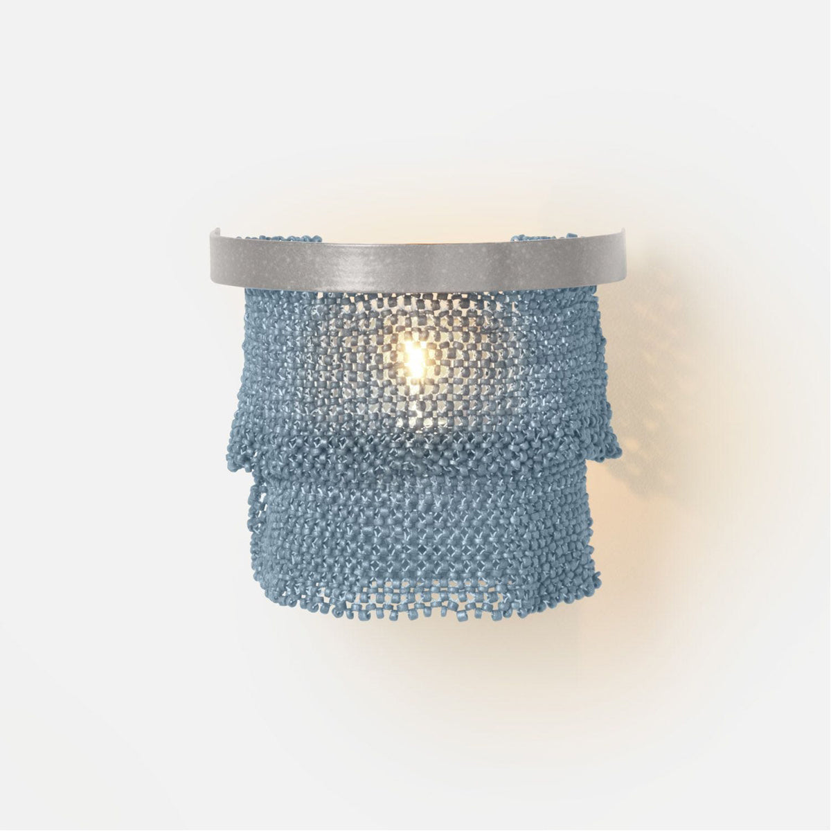 Made Goods Patricia Sconce Tiered Woven Coco Bead sconce