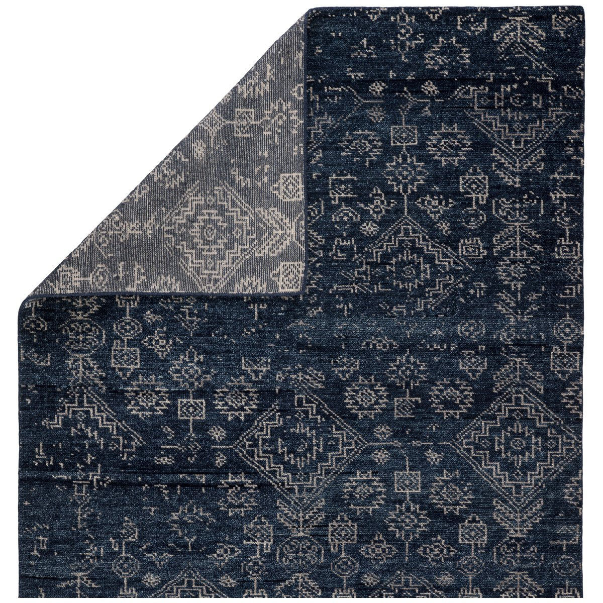 Jaipur Liberty Azuma Tribal Dark Blue Light Gray LIB10 Rug