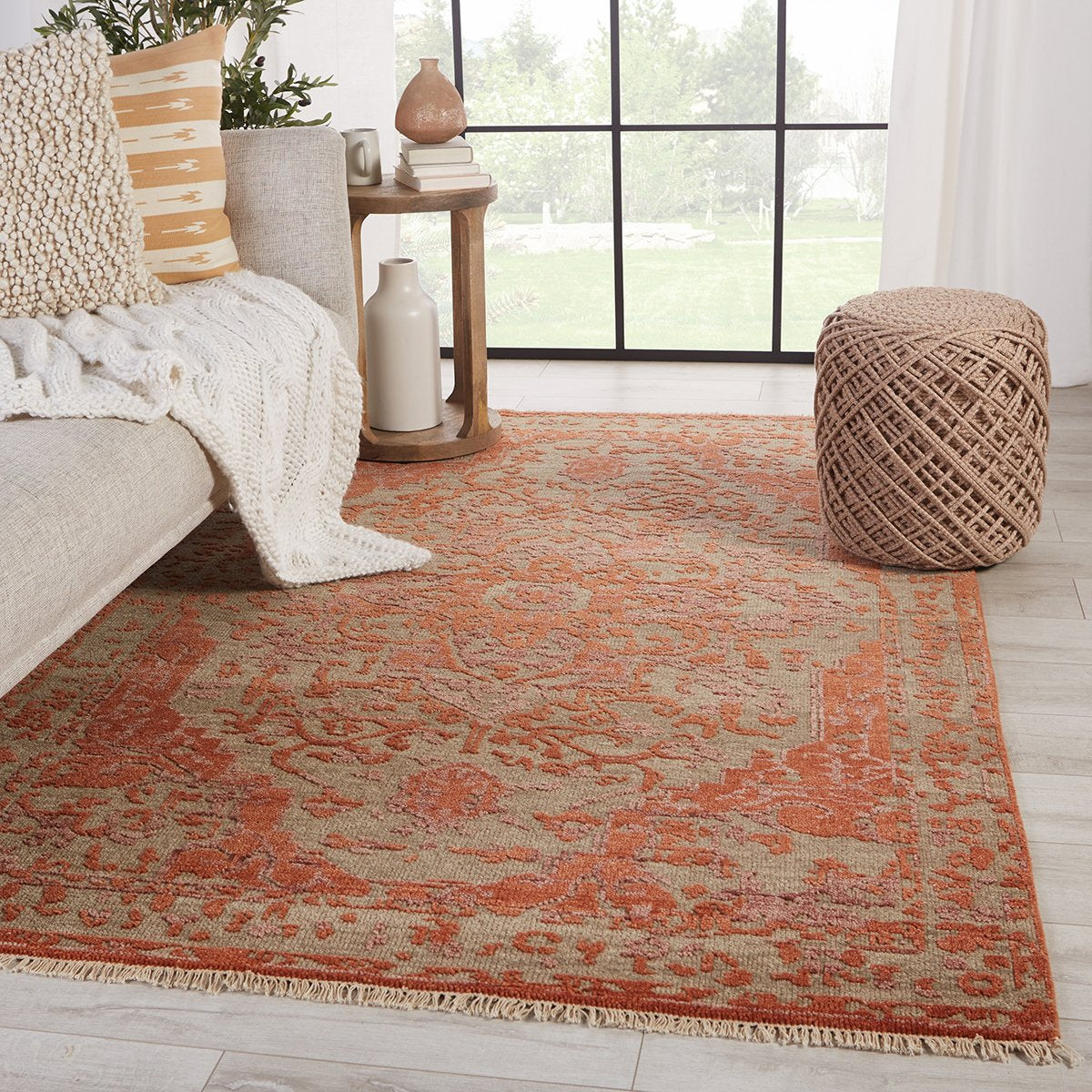 Jaipur Liberty Azar Medallion Rust Taupe LIB12 Rug