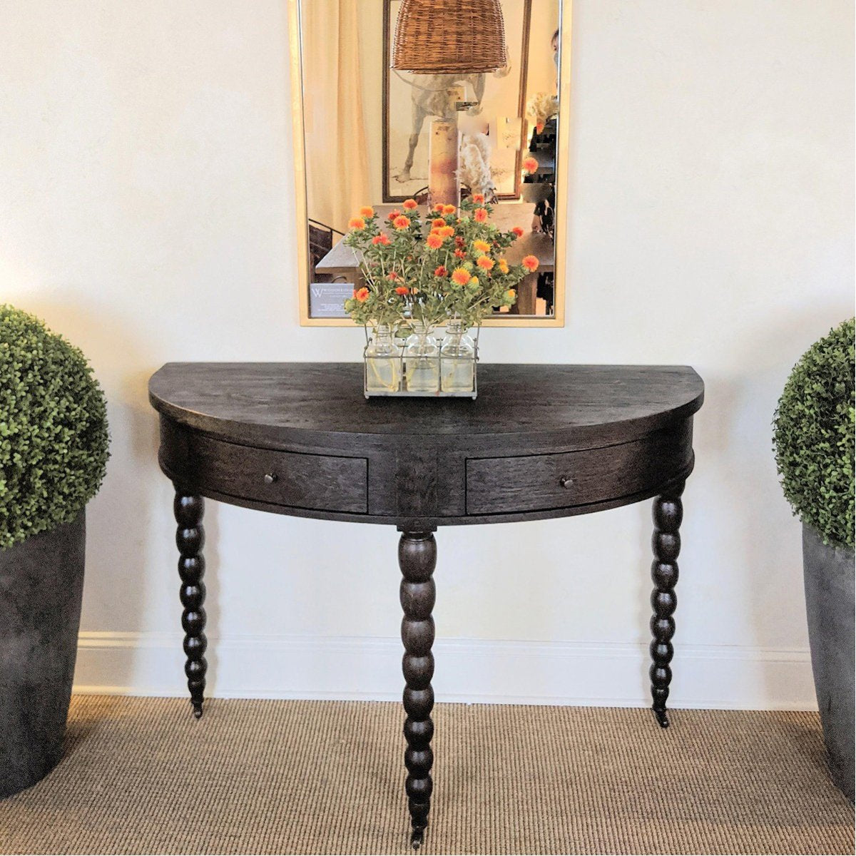 Woodbridge Furniture Salutation Demilune Table