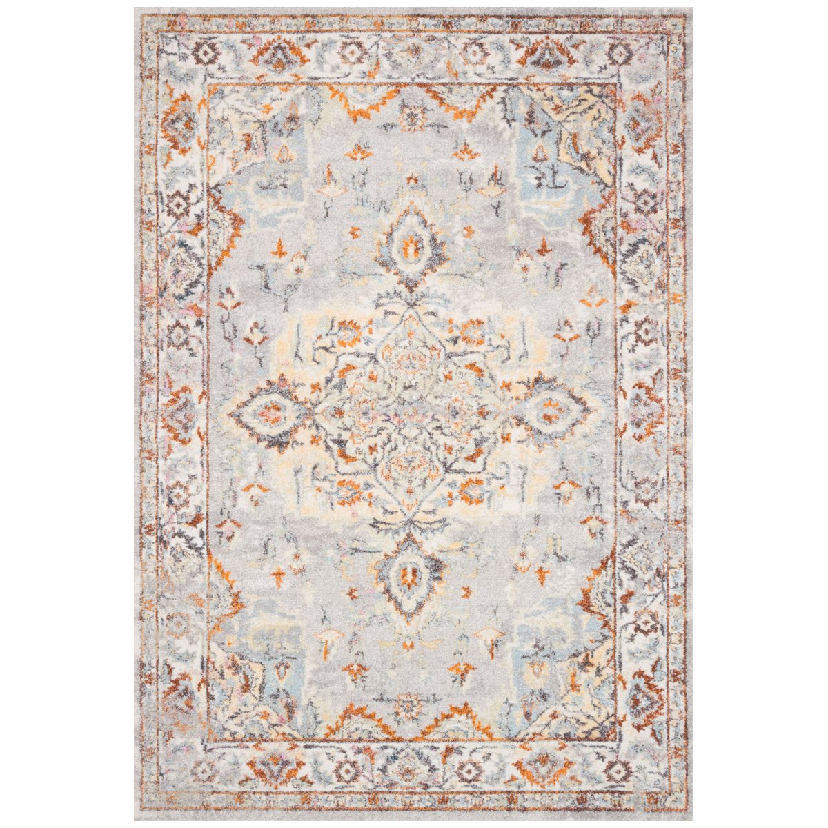 Loloi Clara CLA-03 Grey Ivory Power Loomed Rug