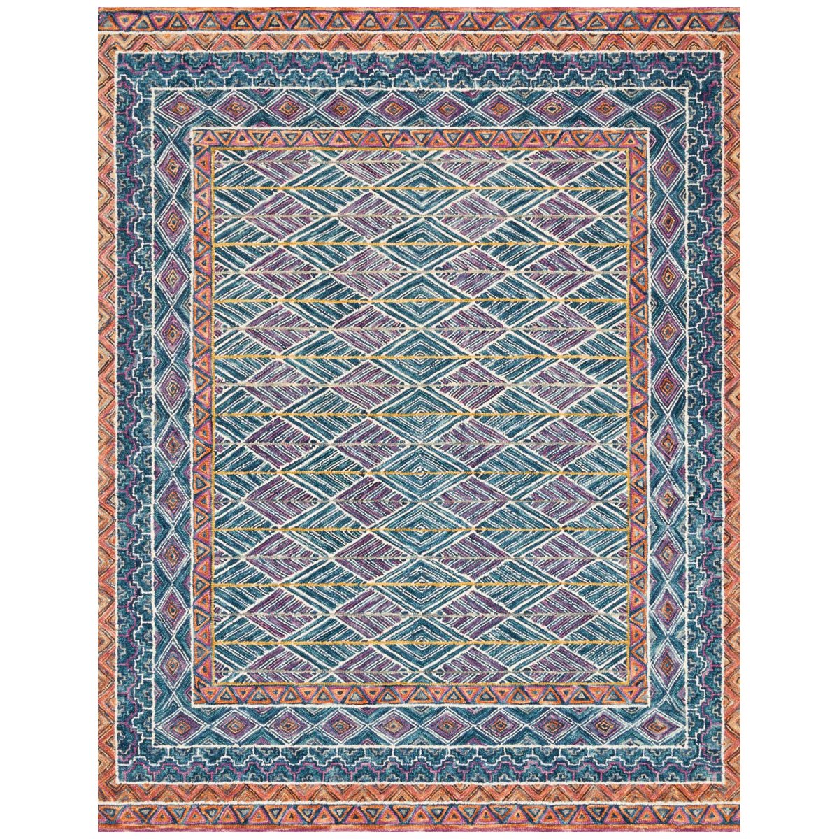 Loloi Priti PRT-01 Teal Fiesta Rug