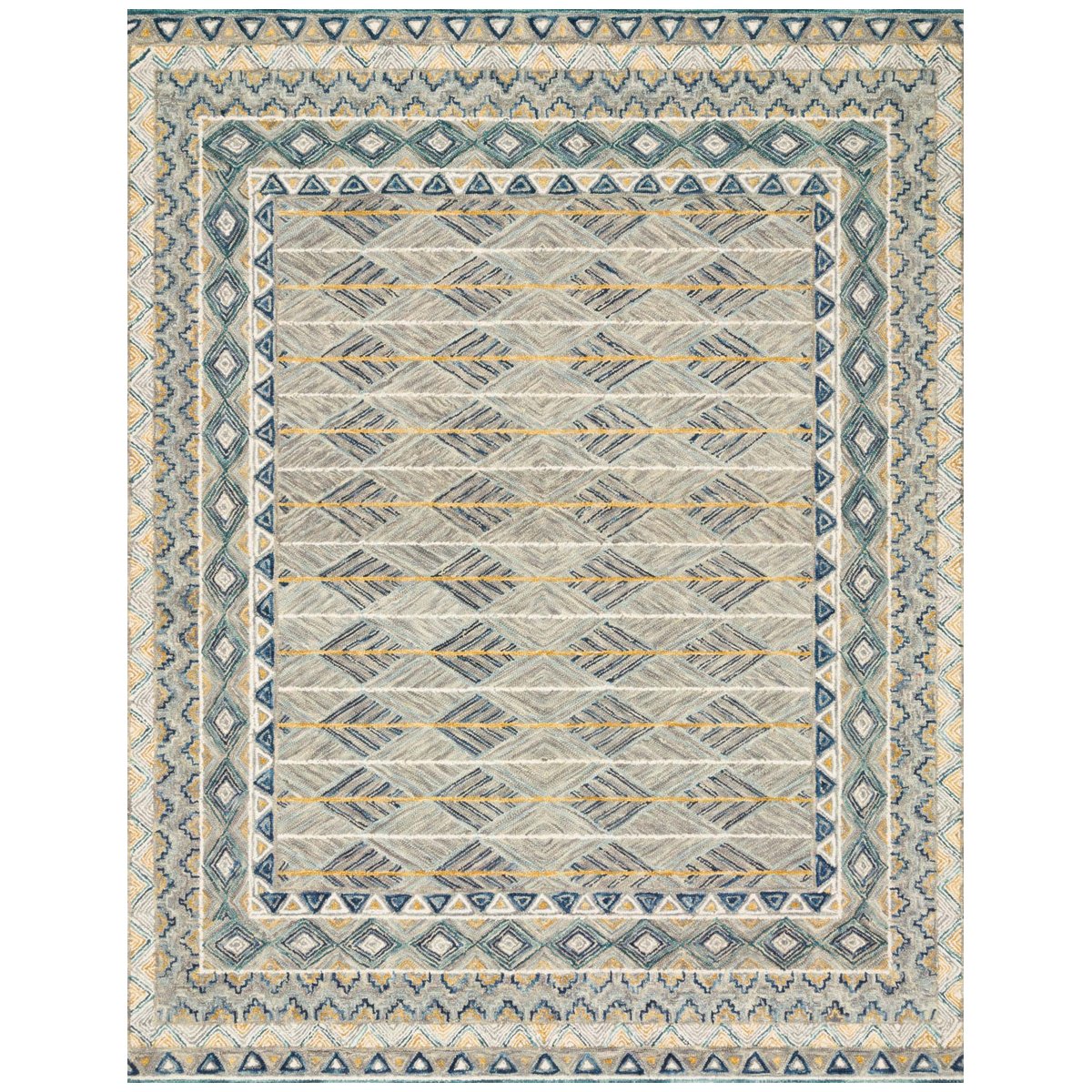 Loloi Priti PRT-02 Grey Lagoon Hooked Rug