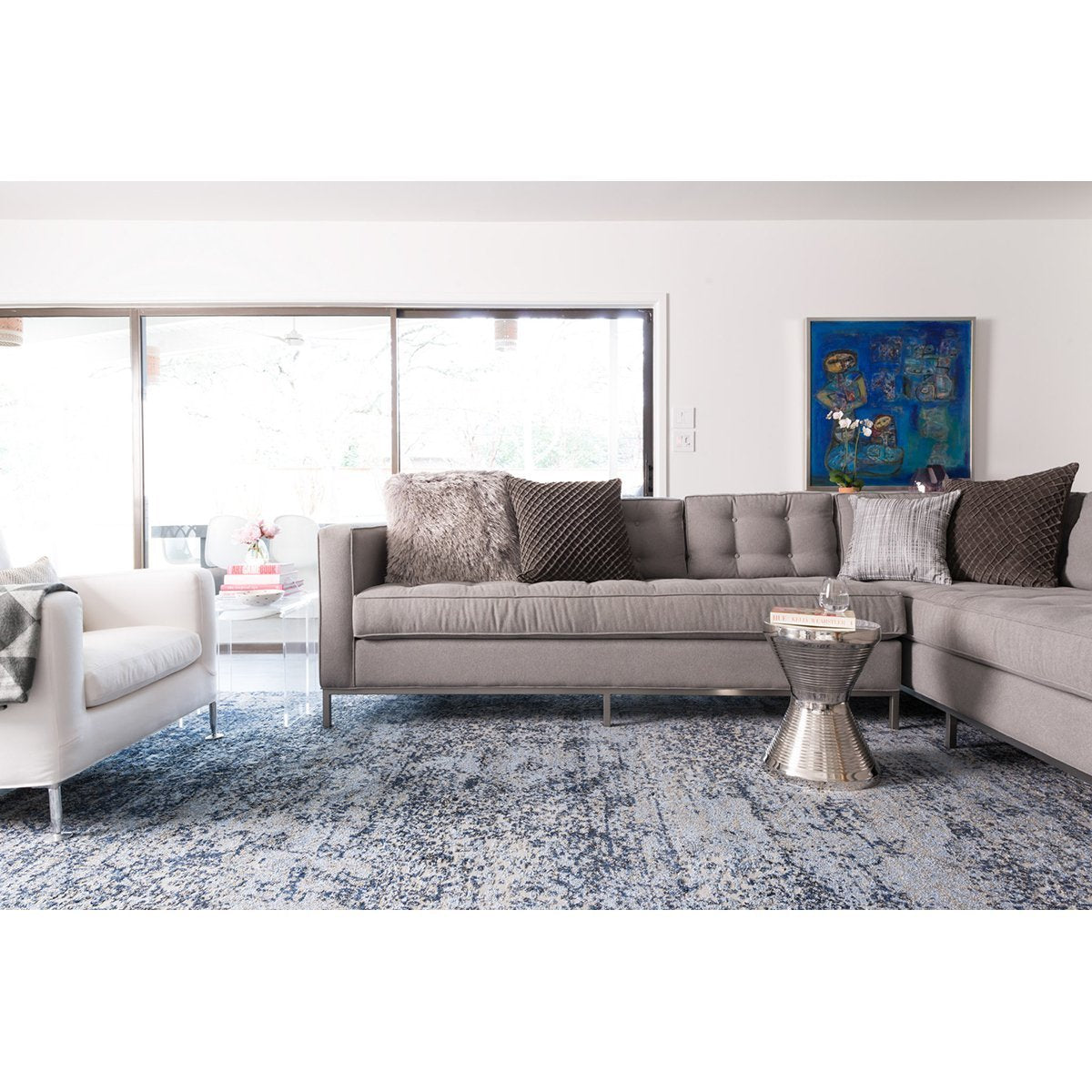 Loloi Viera VR-06 Light Blue and Grey Rug