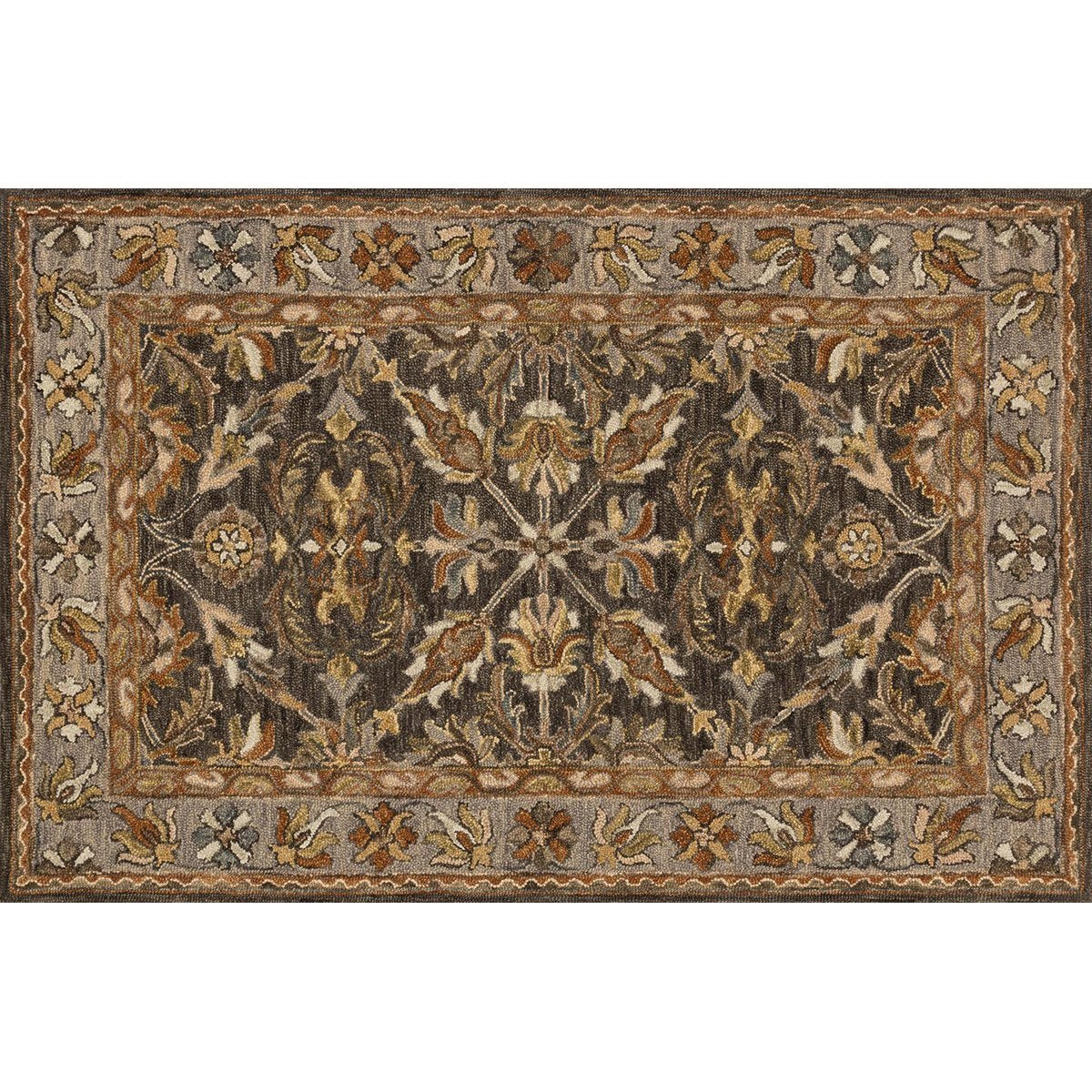 Loloi Victoria VK-06 Dark Taupe and Grey Rug