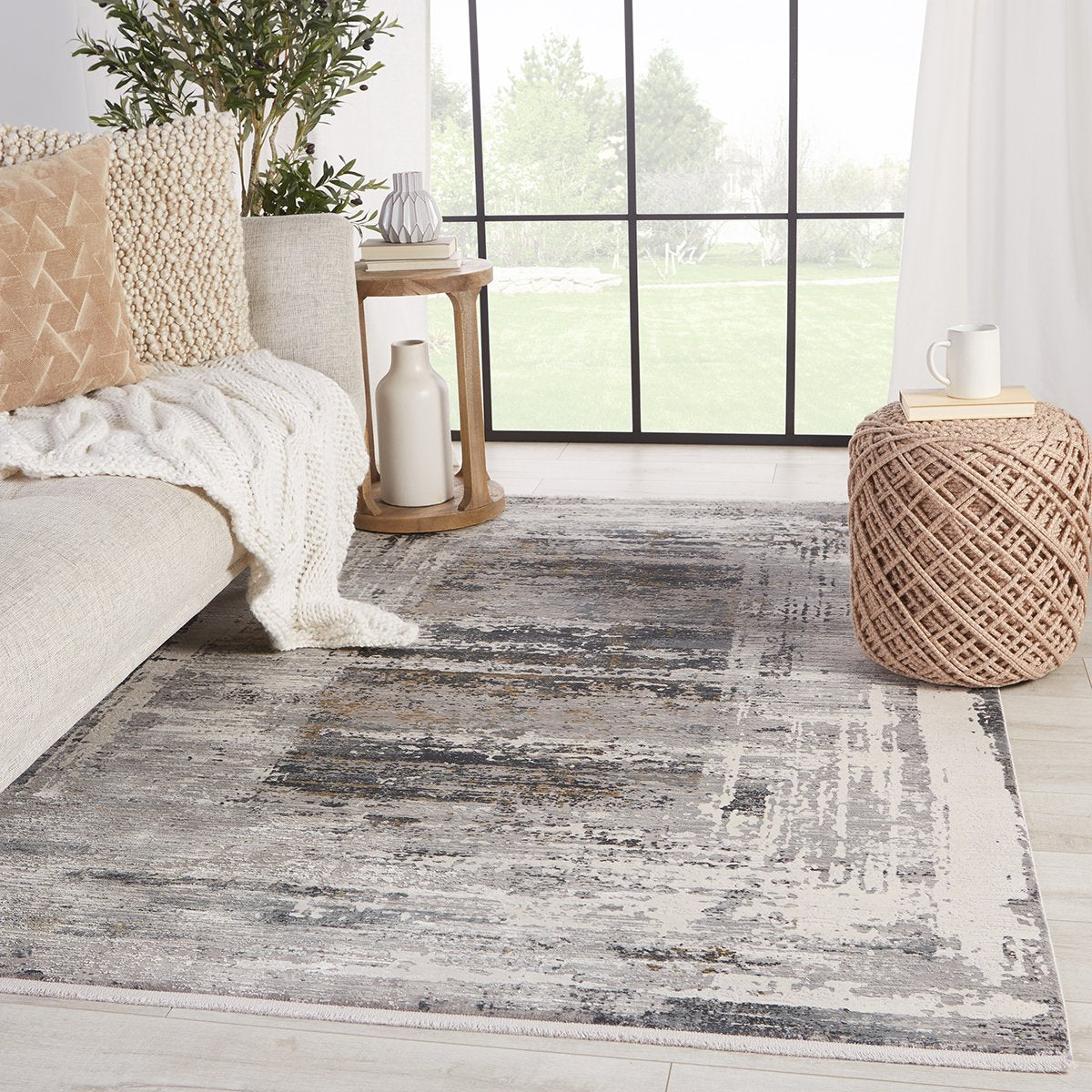 Jaipur Lavigne Rialto Abstract Gray White LVG05 Rug