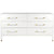 Worlds Away Maren Six Drawers Chest in White Linen