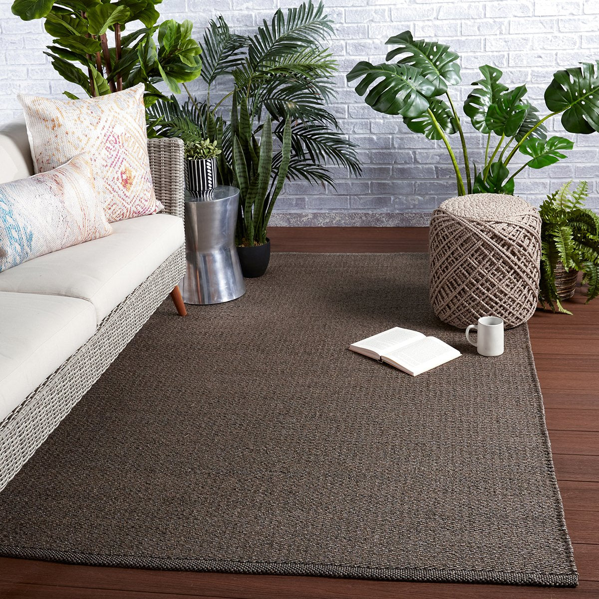 Jaipur Maverick Ryker Solid Brown Gray MAV06 Rug