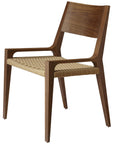 Baker Furniture Seido Walnut Arm Chair MCM413