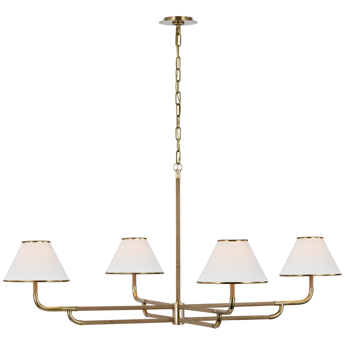 Visual Comfort Rigby Grande Chandelier with Linen Shade