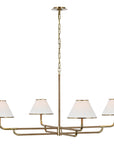 Visual Comfort Rigby Grande Chandelier with Linen Shade