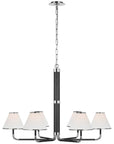 Visual Comfort Rigby XL Chandelier with Linen Shade