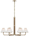 Visual Comfort Rigby XL Chandelier with Linen Shade