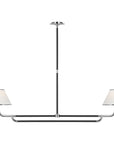 Visual Comfort Rigby Large Linear Chandelier with Linen Shade