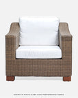 Made Goods Marina Faux Wicker Outdoor Lounge Chair in Alsek Fabric