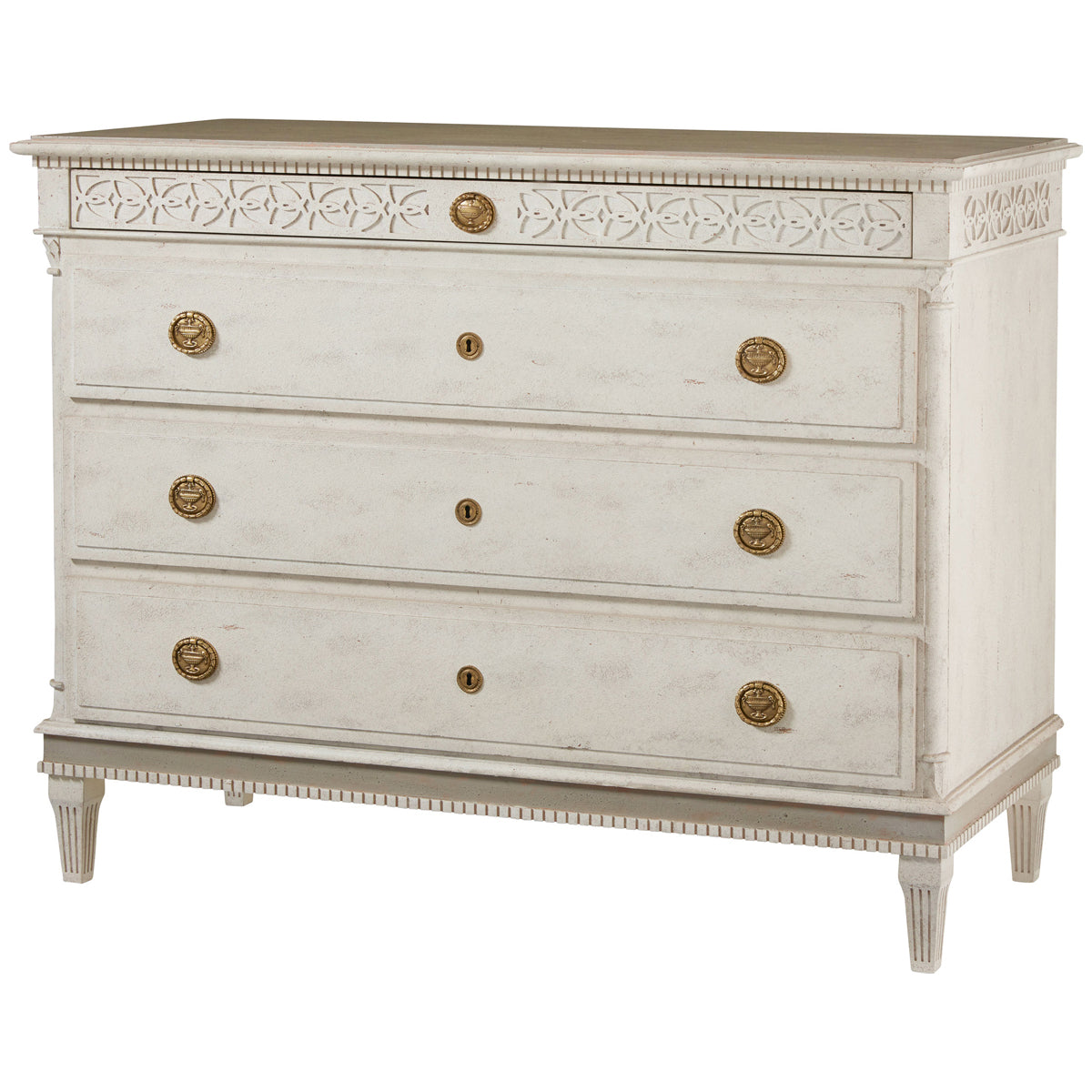 Modern History Large Gustavian 4-Drawer Commode