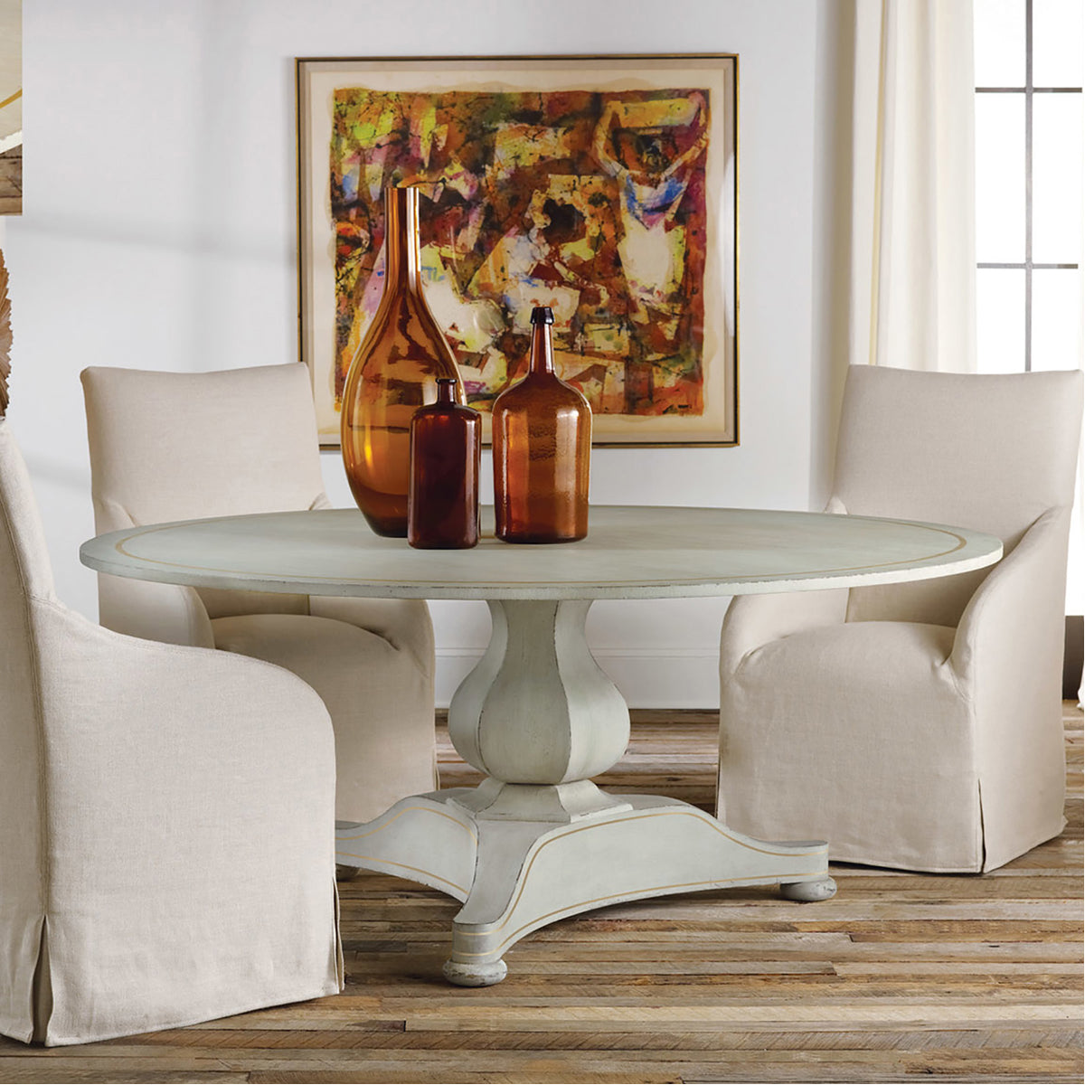 Modern History Continental 72-Inch Dining Table - Antique Grey