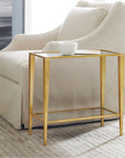 Modern History Large Gilt Chairside Table